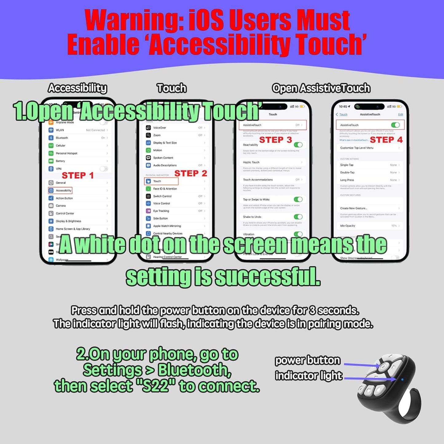 TikTok Scrolling Ring Remote